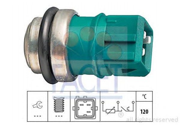 Датчик температури охолоджуючої рідини Renault Clio II, Espace III, Kangoo, Laguna, Megane, Scenic 1.8, 2.0 b, 1.9 d, 1.9 dti, 7700829427